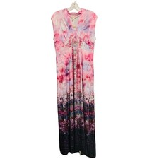 World Unity Maxi Dress NWT Fairy M Boho Tank  Rhinestones