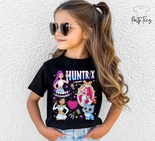 Kpop Demon Hunters Kids Shirt Huntrix Girl T-Shirt Idol Group Fan Tee