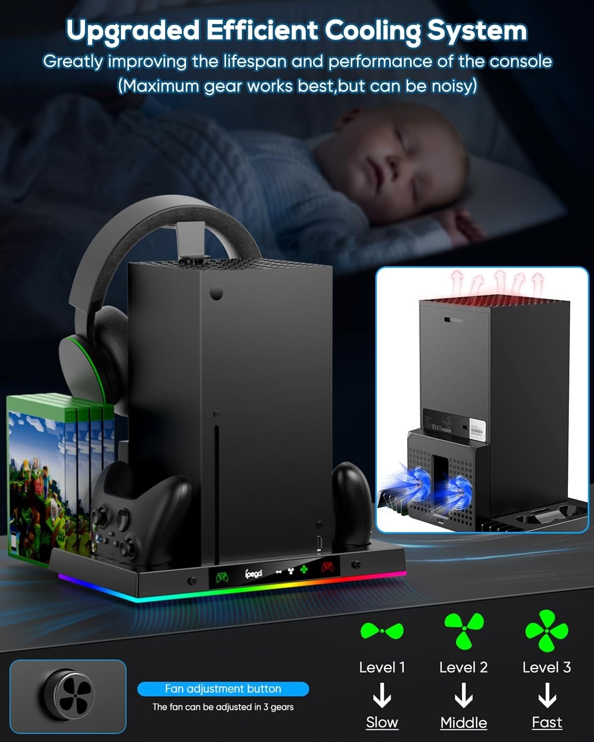 Supporto di Ricarica e Ventola per Xbox Series X foto 3