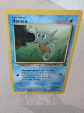 Horsea 49/62 1st Edition Pokémon Card Fossil Common, WOTC, NM Condition