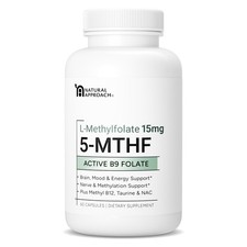 L-Methylfolate 15mg  Methyl B12, D3, Taurine, NAC  MTHFR-Friendly Folate