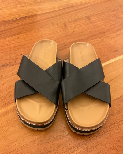 Madewell Dayna Lugsole Slide Leather Sandal Women's Sz 9 NWOT