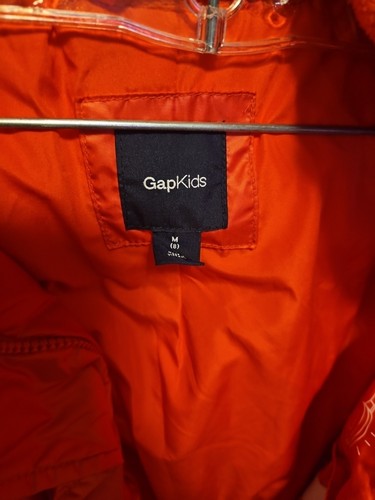 GAP Kids Thick Fall Winter Puffer ski Jacket Youth Full Zip Sz 8 Red Hooded - Picture 3 of 5