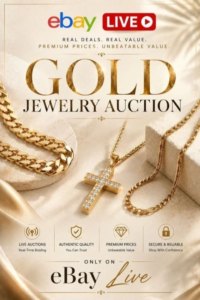 Gold Jewelry Auction | eBay Live | Chains, Pendants & More