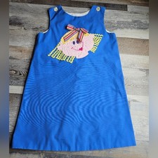 Chocolate Soup Vintage Dress Girls 8 A-Line Applique