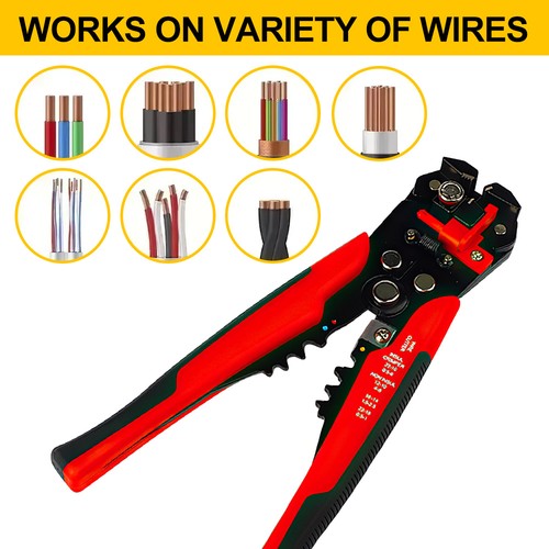 SELF-ADJUSTABLE AUTOMATIC CABLE WIRE CRIMPER CRIMPING TOOL STRIPPER PLIER CUTTER - Picture 7 of 12