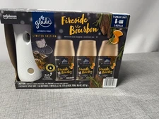 Glade Automatic Spray Refills,Fireside Bourbon,Limited Edition Starter Pack NEW