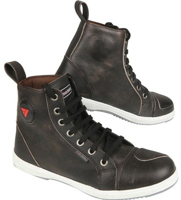 MODEKA LANE schwarz Motorrad Sneaker Schuhe Leder 2 Paar Schnürsenkel 15cm Höhe