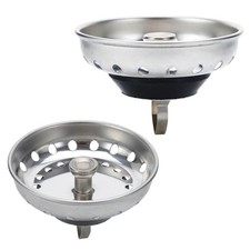 2 Pack Sink Drain Strainer, Kitchen Sink Drain Strainer And Stopper Combo Bas...