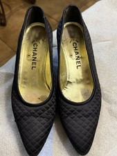 Quilted Chanel Black Pumps Size 8