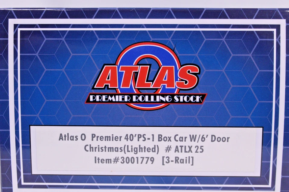 Atlas Premier 3001779 40' PS-1 Boxcar W/6' Door Christmas (LIGHTED) ATLX25 New!! - Image 2 of 4