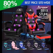 ALFORDSON Gaming Stuhl Büro Massage Computer Racing Sitz PU Leder