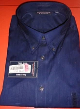 Roundtree & Yorke Tall Man Shirt 3XT Blue