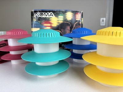 Vtg NOMA RV Camping Outdoor String Lights 2 Sets of 7 Lanterns Bulbs Not Include