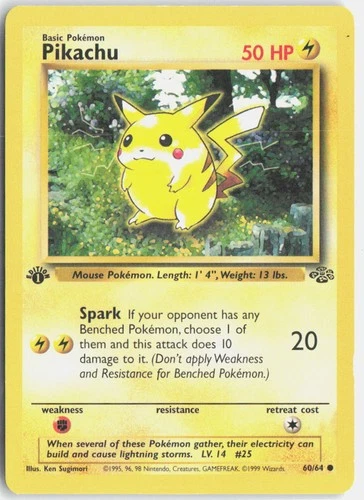 Pikachu Jungle 60/64 LP 1st Edition