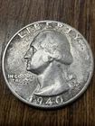 1940 WASHINGTON QUARTER Fine DATE Actual Coin NICE Details Fine Addition