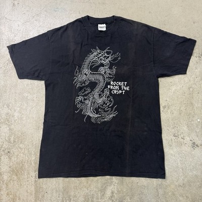 Vintage Rocket From The Crypt TShirt Silver Dragon Mens XL Hanes Beefy Punk VTG