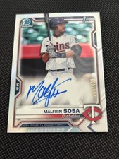 2021 Bowman Chrome - Prospect Autographs Malfrin Sosa #CPA-MS Refractor /499  