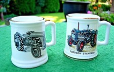 x2 Ceramic Mini Mugs Tractors by R C Design  Studio Stoke Fordson /  Ferguson