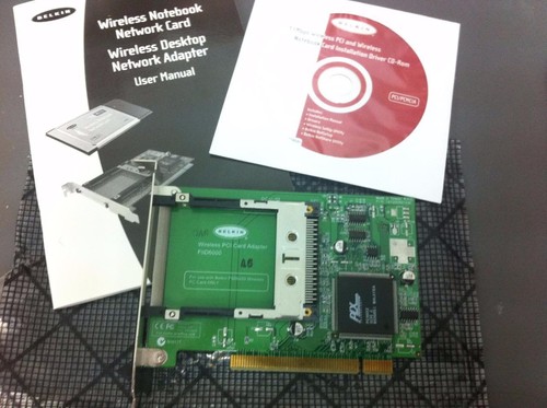 Belkin - F5D6000 -Wireless PCI Card Adapter with manual and instalation CD, New! - Afbeelding 1 van 1