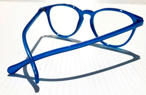 BLUE LIGHT Blocking Readers Computer Gaming Glasses CRYSTAL BLUE Professor - Picture 3 of 11