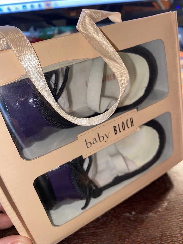 Nuevo Con Caja Bloch Zapatos de Bebé Púrpura Negro EE. UU. 5 UE 20 Brillante Diseñador de Lujo Foto 3 de 4