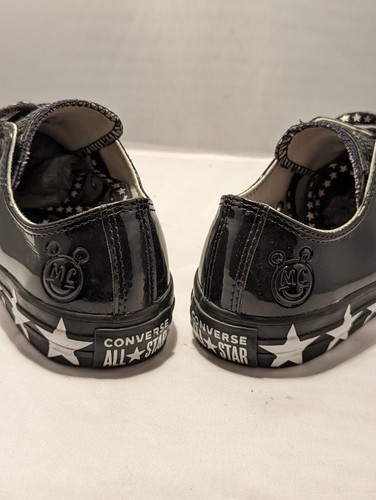 Converse Chuck Taylor Miley Cyrus Black Patent “Mickey “Low Top 6.5 Women Shoes - Picture 4 of 10