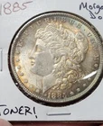 1885 Morgan Silver Dollar Uncirculated BU Rainbow Toner ( RAW1608 )