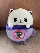 New With Tags Purple Latte Coffee White Kitten Cat 12” Plush Round 1