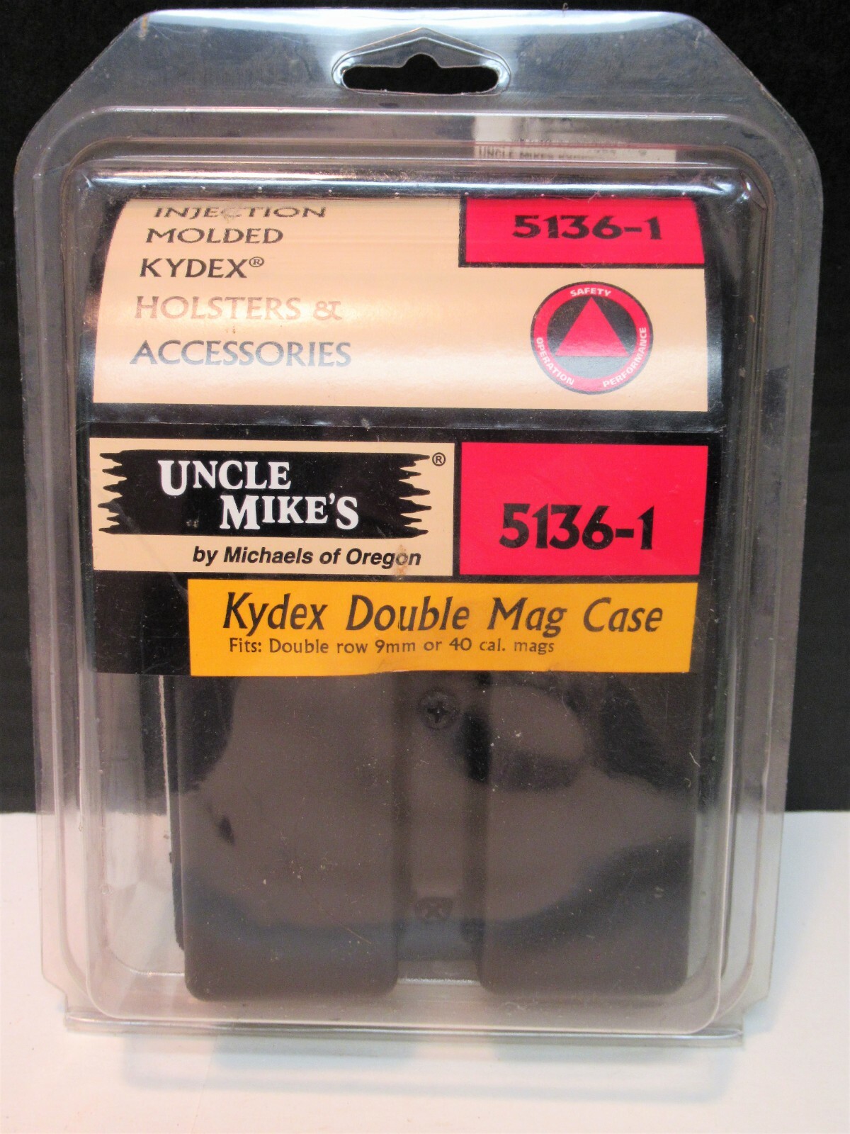 UNCLE MIKE'S KYDEX DOUBLE MAG CASE 5136-1 DOUBLE ROW 9MM OR 40 CAL MAGAZINES-image