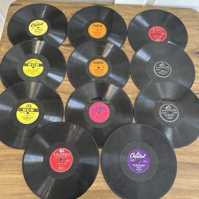 Vintage Lot Of 11 Records 78rpm 10  EARLY 50s HIT PARADE TOP ARTISTS VG+ #4