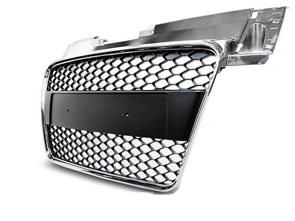 KüHlergrill FüR Audi Tt 2006 Bis 2014 Chrom Schwarz Sport Style-image