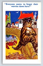Comic Postkarte: Katze & Krabbe. Doug Lovern ...