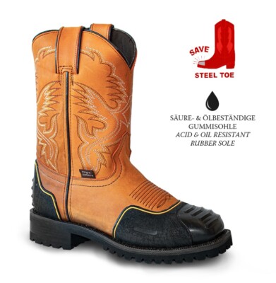 Herren Biker Stiefel Boots Western Cowboy USA Leder Rindsleder Worker Truck