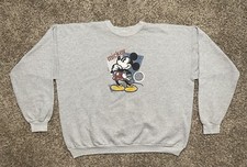 VTG 90s Mickey Mouse Sweatshirt Men Sz XXL Crewneck Pullover Disney Made In USA