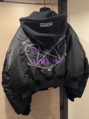 Used 2017 AW Vetements TFD Bomber Jacket MA-1 Outer Mens Used 2017 AW Vetements TFD Bomber Jacket MA-1 Outer Mens