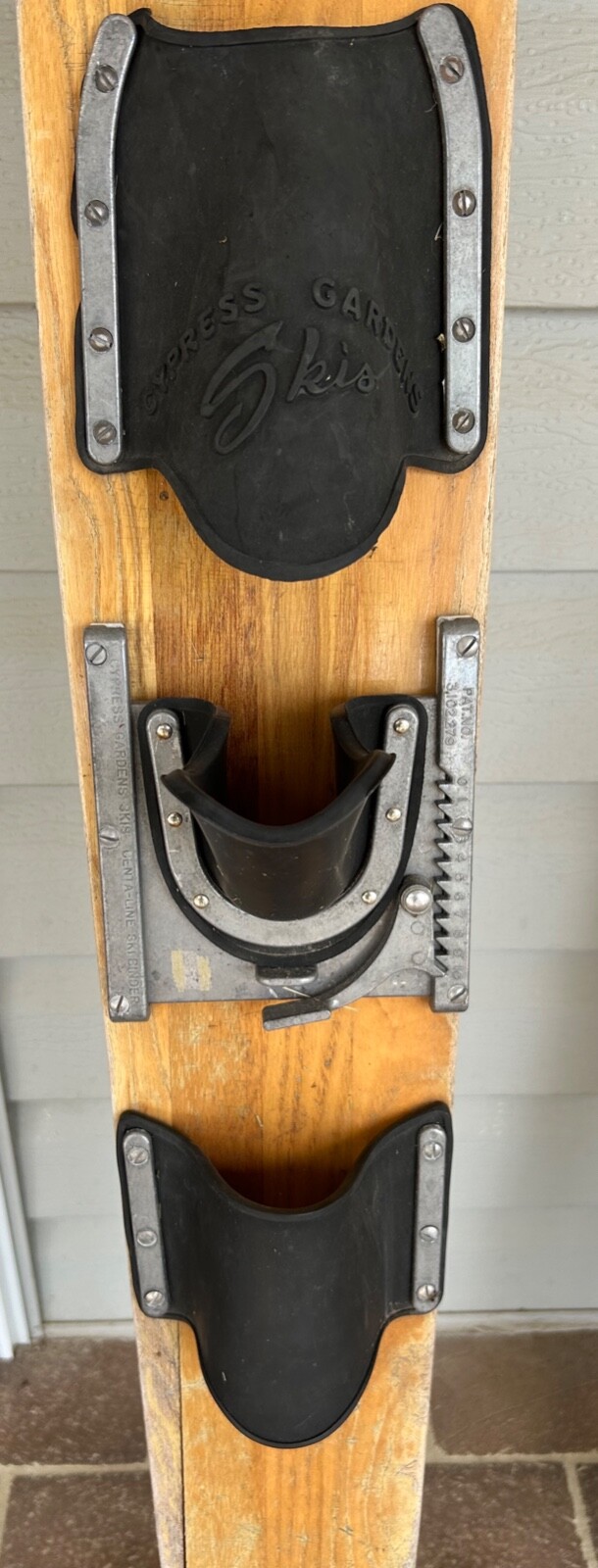 Vintage GROOVED WOOD Cypress Gardens El Diablo Jr. Slalom 60 in. Water