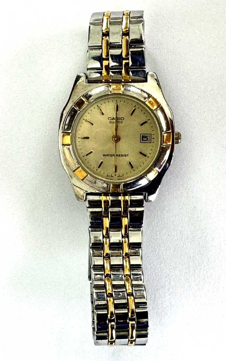 Casio 1331 LTP-1061 Quartz Ladies Watch Water Resistant Two Tone