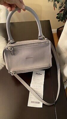 Givenchy Pandora Small Sugar Leather Shoulder Gray, Retail Givenchy Pandora Small Sugar Leather Shoulder Gray, Retail