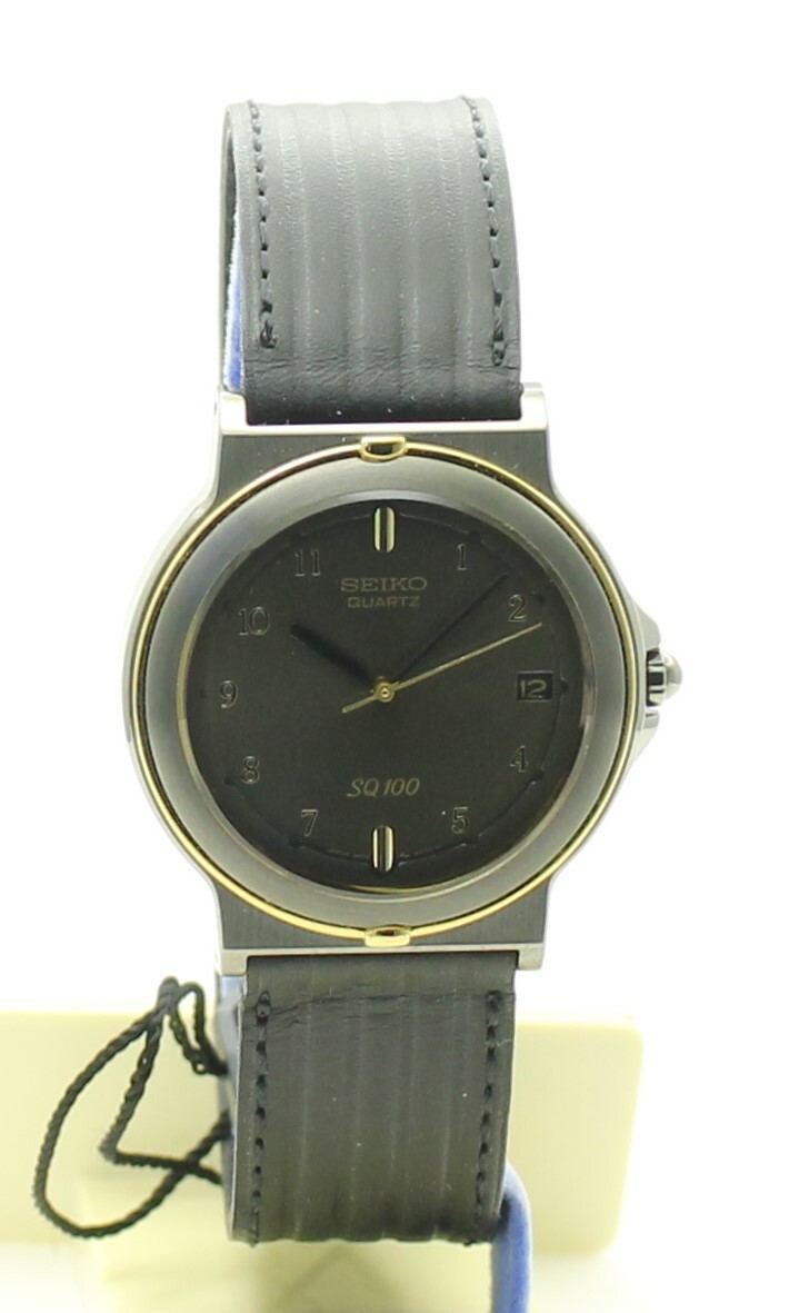 VINTAGE SEIKO Quartz Gents SQ 100 WATCH 5H22--6060 Japan 1986 - Brand New - NOS image 4