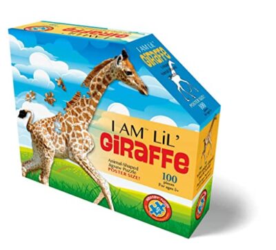 I Am Lil Giraffe Animal-shaped Jigsaw Puzzle 100 Pcs. by Madd Capp