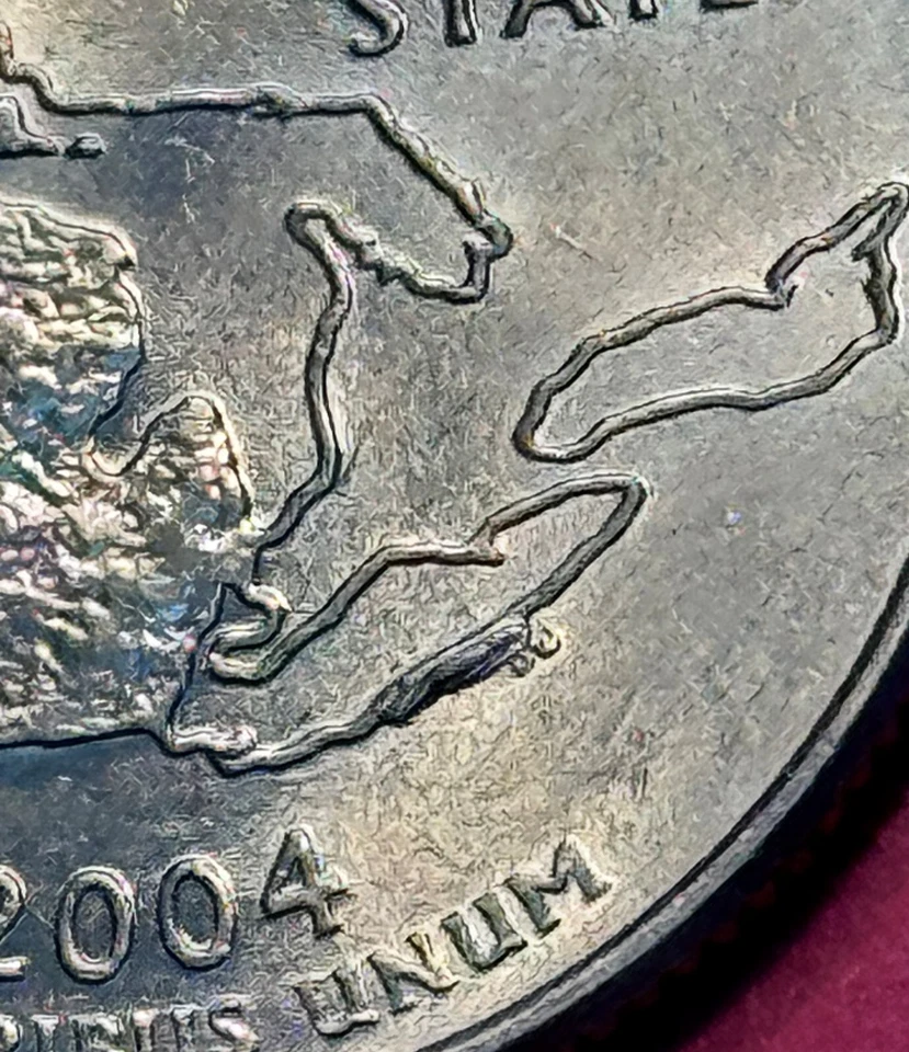 2004-P Die Chip Error on Lake Erie Michigan Quarter (1215) - Image 2 of 4