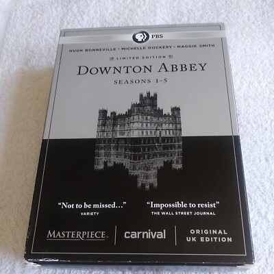 DOWNTON ABBEY Seasons 1-5 DVD 15 Discs BOX SET Masterpiece PBS Michelle Dockery