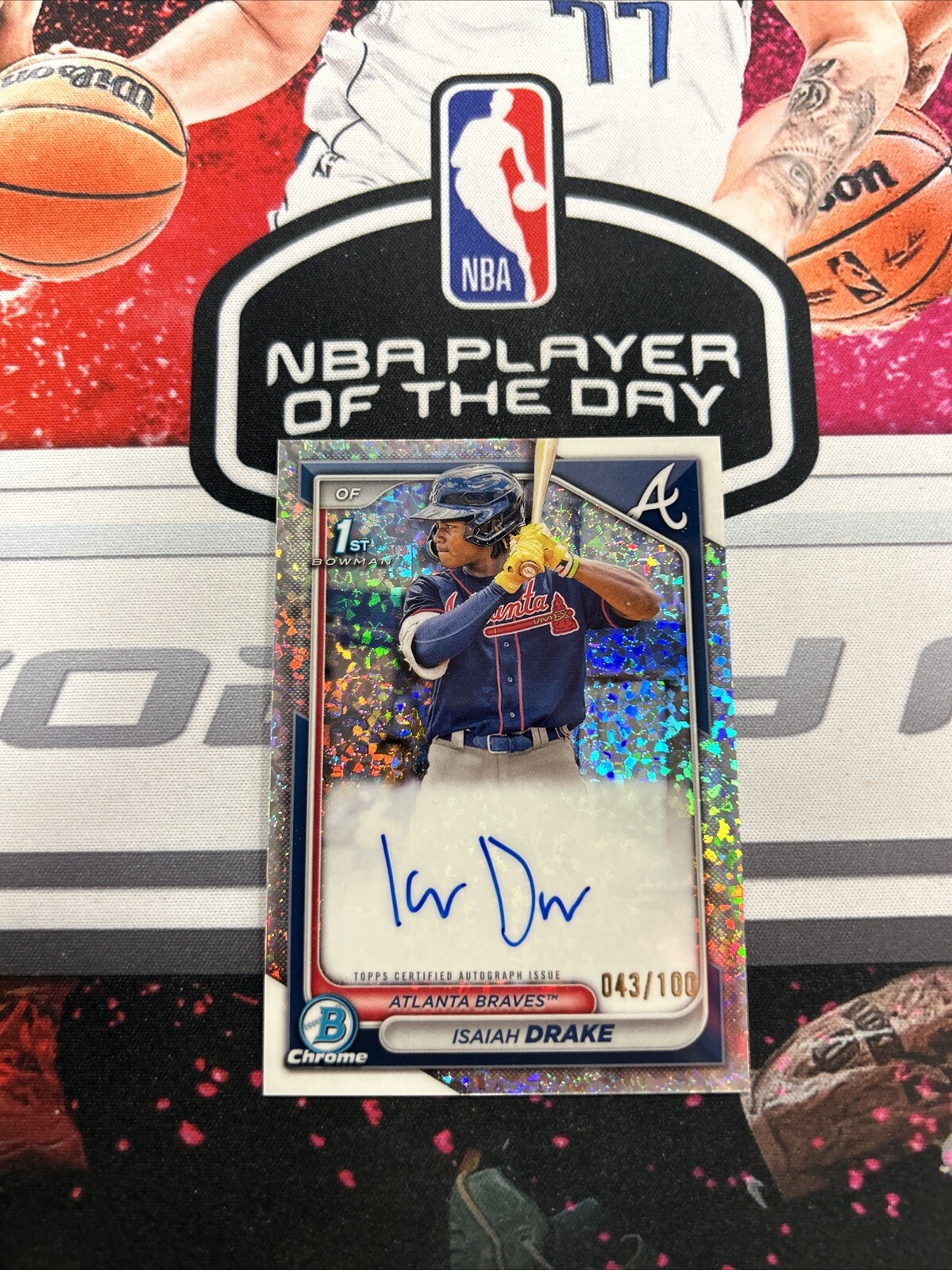 2024 Bowman Baseball Isaiah Drake 1st Chrome Mini Diamond Auto /100