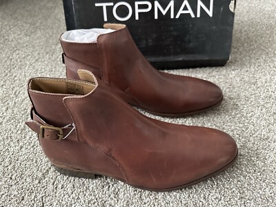 Topman Chelsea Leather Boots
