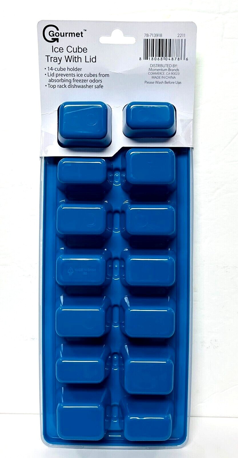 2X 14 Ice Cube Tray with Lid/Cover, BPA Free, Top rack dishwasher safe