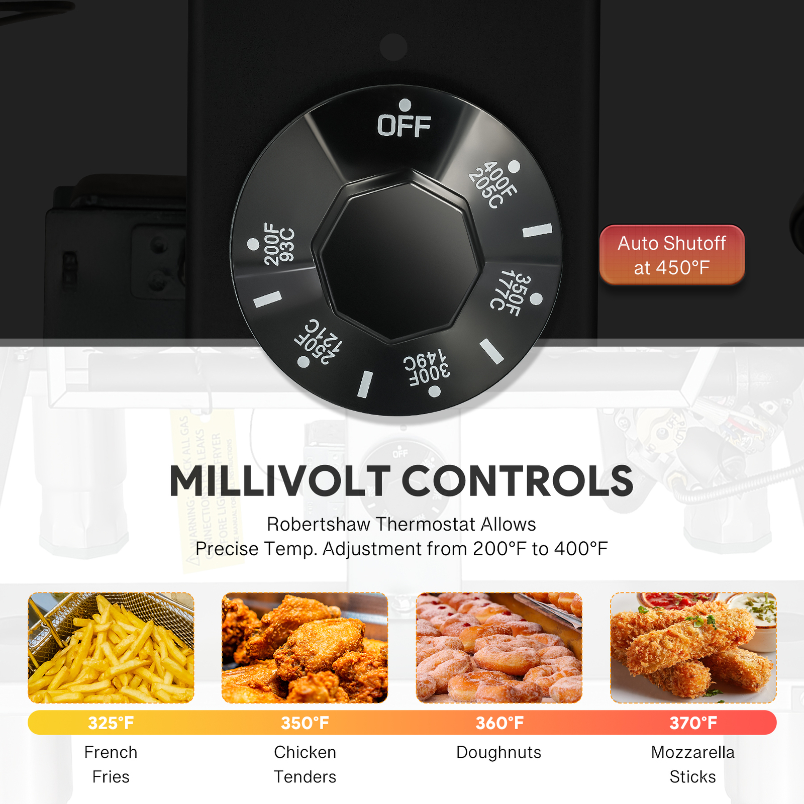 Commercial Natural Gas Floor Deep Fryer 2 Basket 40lbs Stainless 90000 BTU CSA