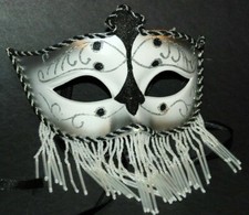 MASQUERADE CARNIVAL MARDI GRAS VENETIAN MASK M6121 Black 