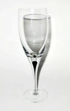 Orrefors INTERMEZZO BLACK Claret Wine Glass or Goblet, 8 3/4" Tall Black Stem