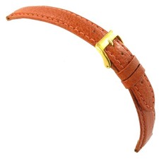18mm Morellato Tan Brown Genuine Italian Leather Padded Stitched Watch Band 1560